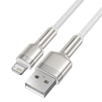 Baseus USB-kábel a Lightning Cafule-hez, 2,4A, 1 m, fehér Baseus USB-kábel a Lightning Cafule-hez, 2,4A, 1 m, fehér