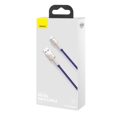 Baseus Cafule USB - Lightning kábel, 2,4A, 1 m (ibolya) Baseus Cafule USB - Lightning kábel, 2,4A, 1 m (ibolya)