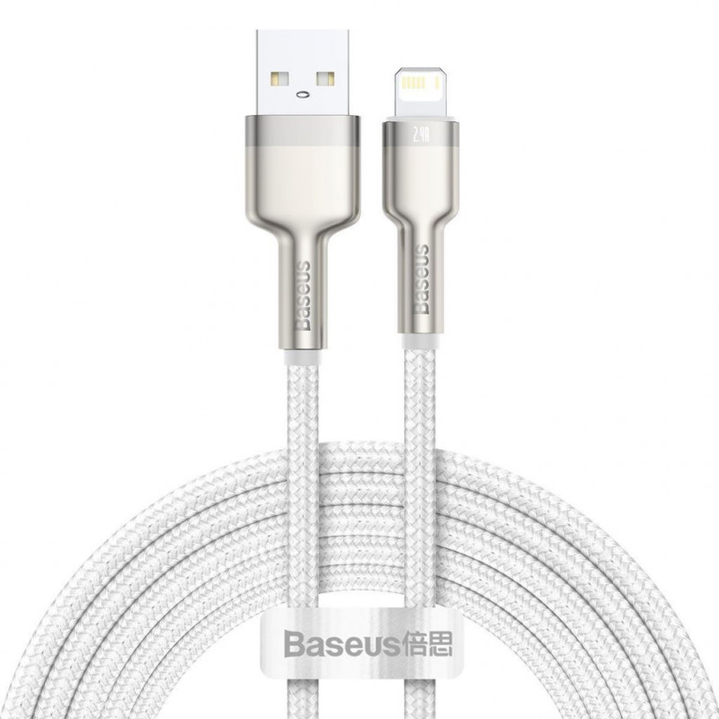 Baseus Cafule USB / Lightning kábel, 2,4A, 2m, fehér Baseus Cafule USB / Lightning kábel, 2,4A, 2m, fehér