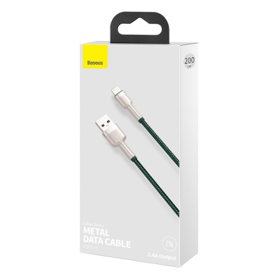 Baseus Cafule USB - Lightning kábel, 2,4A, 2m (zöld) Baseus Cafule USB - Lightning kábel, 2,4A, 2m (zöld)