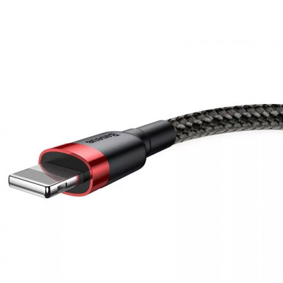 Baseus Cafule 2.4A Lightning USB-kábel 0.5m, fekete-piros Baseus Cafule 2.4A Lightning USB-kábel 0.5m, fekete-piros