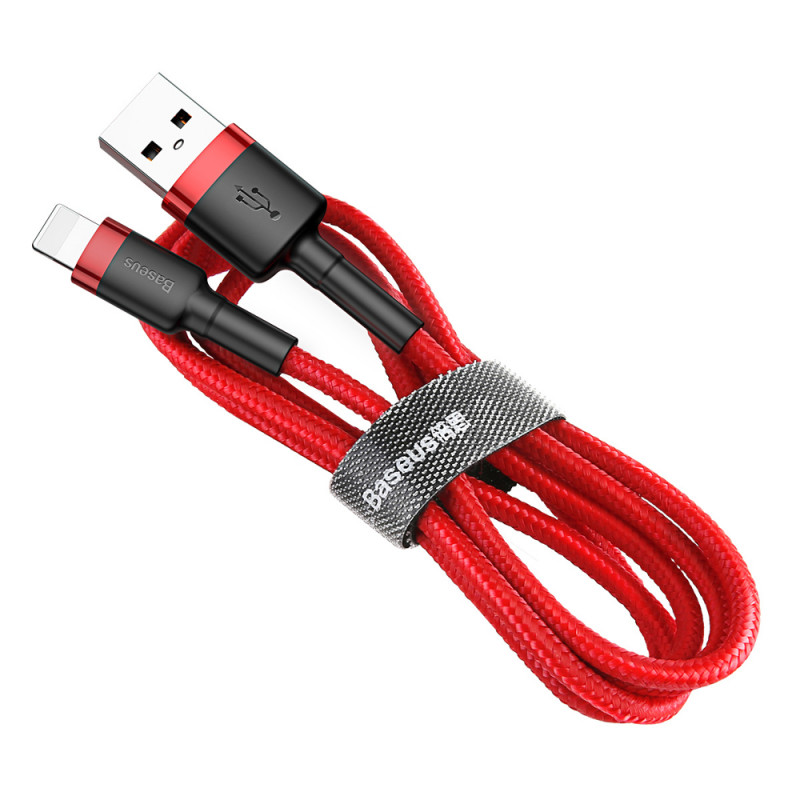 Baseus Cafule 2.4A Lightning USB-kábel 1 m, piros Baseus Cafule 2.4A Lightning USB-kábel 1 m, piros