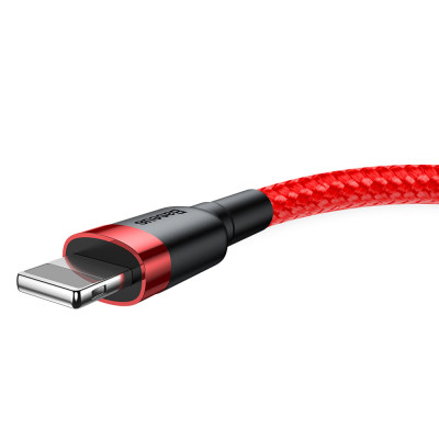 Baseus Cafule 2.4A Lightning USB-kábel 1 m, piros Baseus Cafule 2.4A Lightning USB-kábel 1 m, piros
