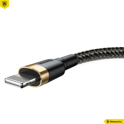 Baseus iPhone Lightning gyors adat, töltőkábel 2,4A - 1m - Fekete & Arany Baseus iPhone Lightning gyors adat, töltőkábel 2,4A - 1m - Fekete & Arany