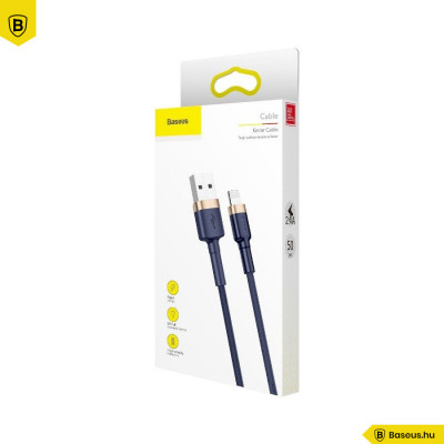 Baseus USB Lightning Cafule 2,4A 1 m-es kábel- Arany-sötétkék Baseus USB Lightning Cafule 2,4A 1 m-es kábel- Arany-sötétkék