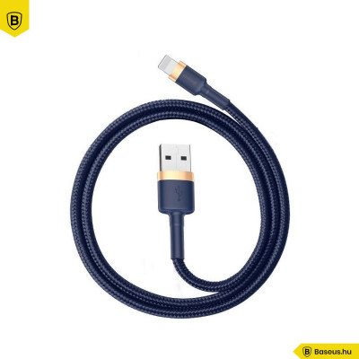 Baseus USB Lightning Cafule 2,4A 1 m-es kábel- Arany-sötétkék Baseus USB Lightning Cafule 2,4A 1 m-es kábel- Arany-sötétkék