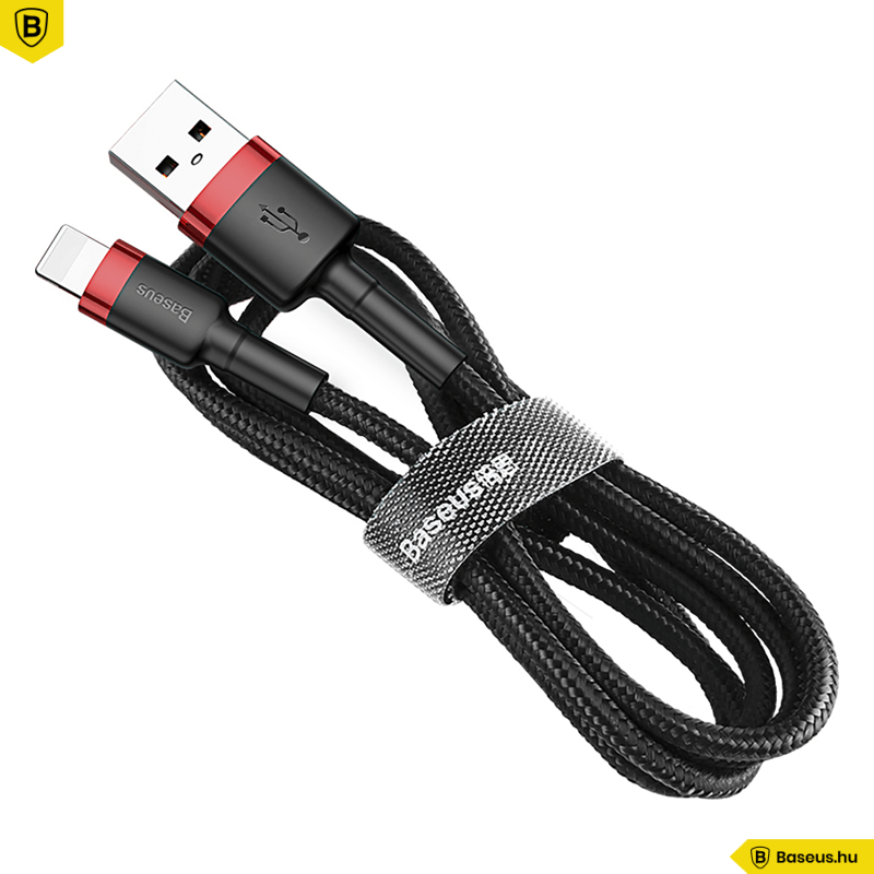 Baseus iPhone töltőkábel Cafule 1,5A 2m - Piros/Fekete Baseus iPhone töltőkábel Cafule 1,5A 2m - Piros/Fekete