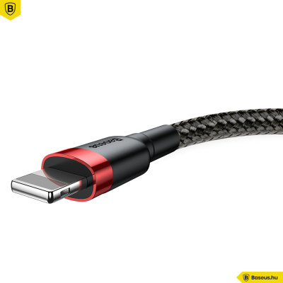 Baseus iPhone töltőkábel Cafule 1,5A 2m - Piros/Fekete Baseus iPhone töltőkábel Cafule 1,5A 2m - Piros/Fekete