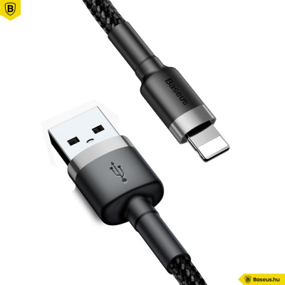 Baseus iPhone Lightning gyors adat, töltőkábel 1,5 A - 2m - Fekete Baseus iPhone Lightning gyors adat, töltőkábel 1,5 A - 2m - Fekete