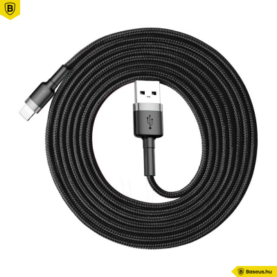 Baseus iPhone Lightning gyors adat, töltőkábel 1,5 A - 2m - Fekete Baseus iPhone Lightning gyors adat, töltőkábel 1,5 A - 2m - Fekete