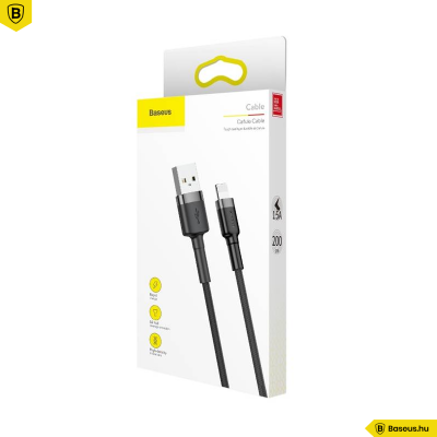 Baseus iPhone Lightning gyors adat, töltőkábel 1,5 A - 2m - Fekete Baseus iPhone Lightning gyors adat, töltőkábel 1,5 A - 2m - Fekete