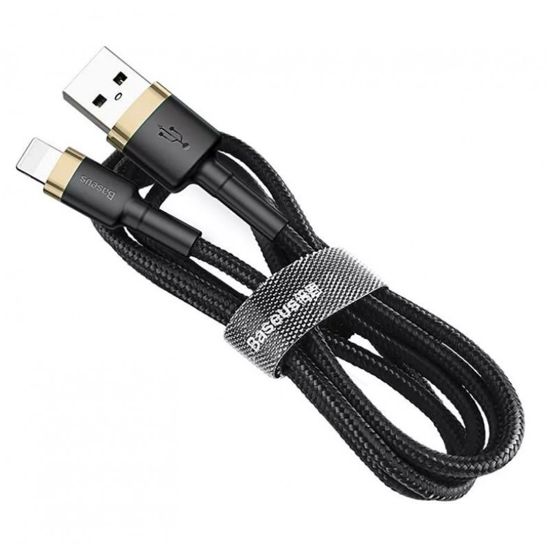 Baseus Cafule USB Lightning 1,5A 2 m-es kábel, arany-fekete Baseus Cafule USB Lightning 1,5A 2 m-es kábel, arany-fekete