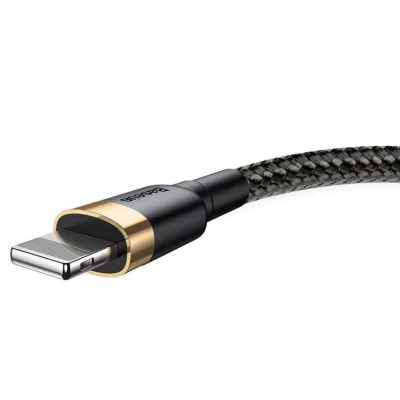 Baseus Cafule USB Lightning 1,5A 2 m-es kábel, arany-fekete Baseus Cafule USB Lightning 1,5A 2 m-es kábel, arany-fekete