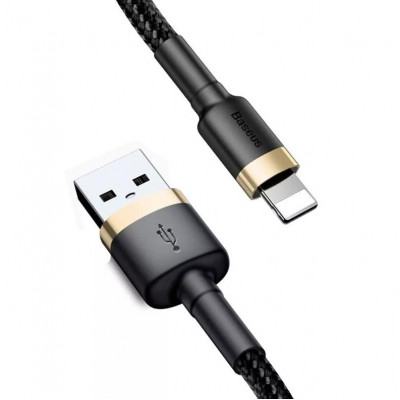 Baseus Cafule USB Lightning 1,5A 2 m-es kábel, arany-fekete Baseus Cafule USB Lightning 1,5A 2 m-es kábel, arany-fekete