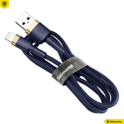 Baseus iPhone töltőkábel Cafule 1,5A 2m - Arany/Kék Baseus iPhone töltőkábel Cafule 1,5A 2m - Arany/Kék
