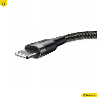 Baseus Cafule iPhone kábel 2,4A 1m - Szürke/Fekete Baseus Cafule iPhone kábel 2,4A 1m - Szürke/Fekete