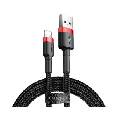 Baseus Cafule 2A Lightning USB kábel 3 méter, piros-fekete Baseus Cafule 2A Lightning USB kábel 3 méter, piros-fekete