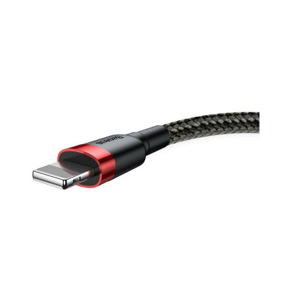 Baseus Cafule 2A Lightning USB kábel 3 méter, piros-fekete Baseus Cafule 2A Lightning USB kábel 3 méter, piros-fekete