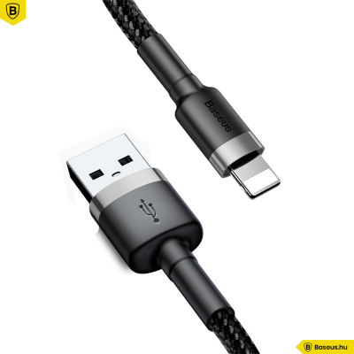 Baseus iPhone Lightning gyors adat, töltőkábel 2A - 3m - Fekete Baseus iPhone Lightning gyors adat, töltőkábel 2A - 3m - Fekete