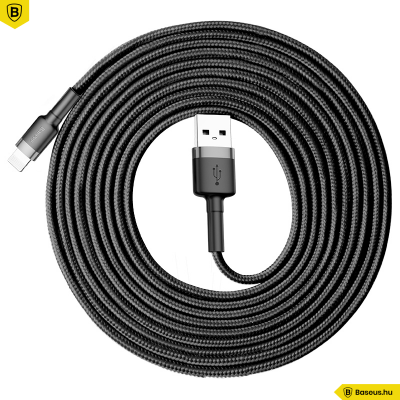 Baseus iPhone Lightning gyors adat, töltőkábel 2A - 3m - Fekete Baseus iPhone Lightning gyors adat, töltőkábel 2A - 3m - Fekete
