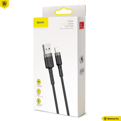 Baseus iPhone Lightning gyors adat, töltőkábel 2A - 3m - Fekete Baseus iPhone Lightning gyors adat, töltőkábel 2A - 3m - Fekete