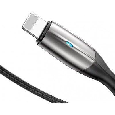 Baseus Horizontal Lightning kábel LED 2m 1,5A, fekete Baseus Horizontal Lightning kábel LED 2m 1,5A, fekete