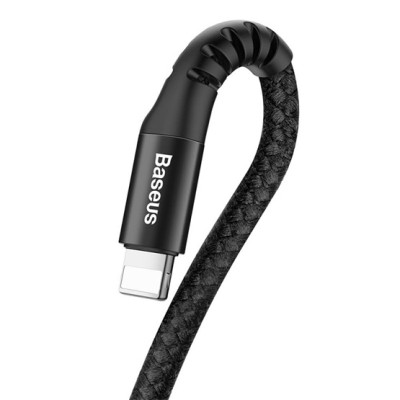 Baseus Fish Eye Spring USB-A – Lightning spirálkábel, 2 A – fekete