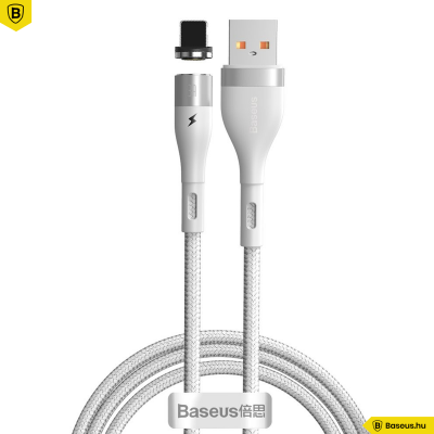 Baseus Zinc mágneses Lightning adat/ töltőkábel 2,4A, 1m - Fehér Baseus Zinc mágneses Lightning adat/ töltőkábel 2,4A, 1m - Fehér