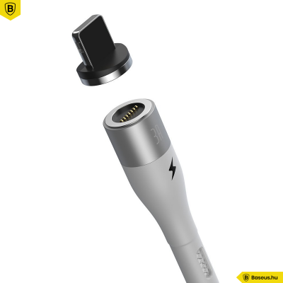 Baseus Zinc mágneses Lightning adat/ töltőkábel 2,4A, 1m - Fehér Baseus Zinc mágneses Lightning adat/ töltőkábel 2,4A, 1m - Fehér