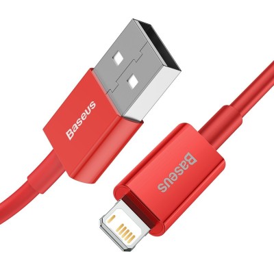 Baseus USB-kábel a Lightning Superior sorozat, 2,4 A, 1 m, piros Baseus USB-kábel a Lightning Superior sorozat, 2,4 A, 1 m, piros