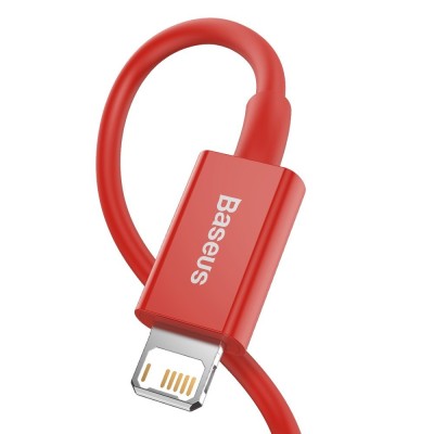 Baseus USB-kábel a Lightning Superior sorozat, 2,4 A, 1 m, piros Baseus USB-kábel a Lightning Superior sorozat, 2,4 A, 1 m, piros