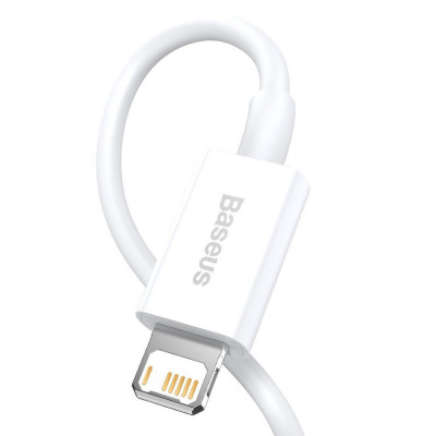 Baseus USB-kábel a Lightning Superior sorozathoz, 2,4A, 2m, fehér Baseus USB-kábel a Lightning Superior sorozathoz, 2,4A, 2m, fehér