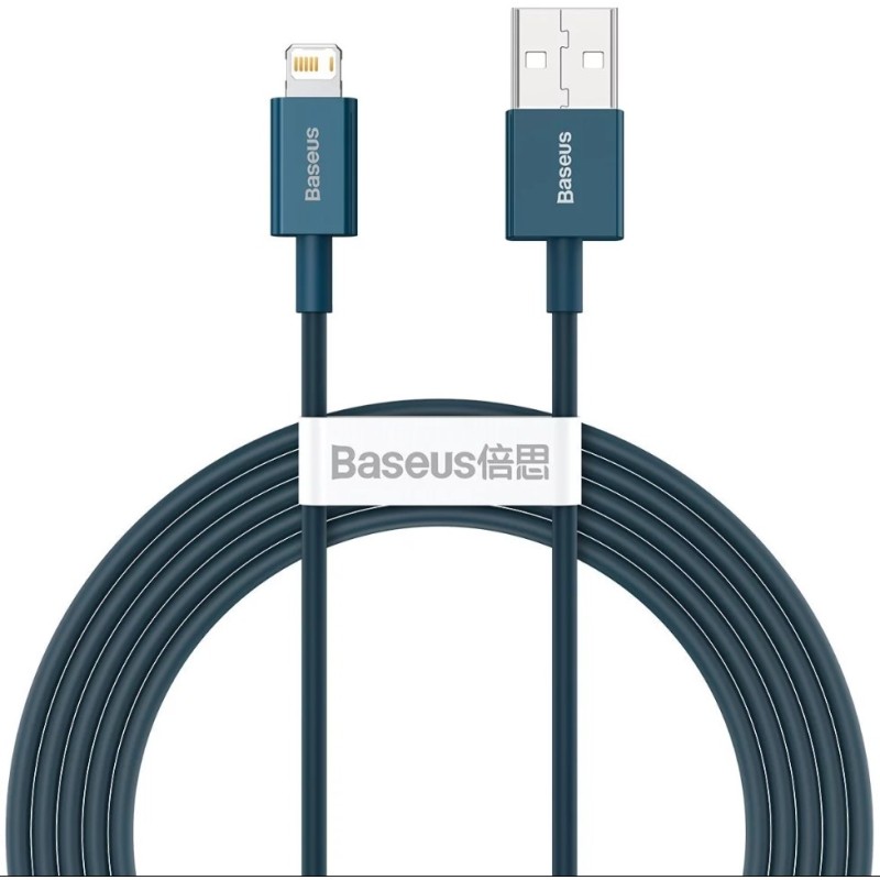 Baseus USB-kábel a Lightning Superior sorozat, 2,4 A, 2 m (kék) Baseus USB-kábel a Lightning Superior sorozat, 2,4 A, 2 m (kék)