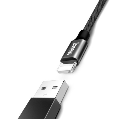 Baseus Yiven Lightning 1,2m 2A kábel, fekete Baseus Yiven Lightning 1,2m 2A kábel, fekete