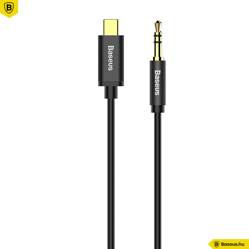 Baseus M01 Yiven USB-C - 3,5 Jack összekötő audio kábel 1,2m - Fekete Baseus M01 Yiven USB-C - 3,5 Jack összekötő audio kábel 1,2m - Fekete