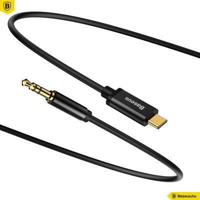 Baseus M01 Yiven USB-C - 3,5 Jack összekötő audio kábel 1,2m - Fekete Baseus M01 Yiven USB-C - 3,5 Jack összekötő audio kábel 1,2m - Fekete