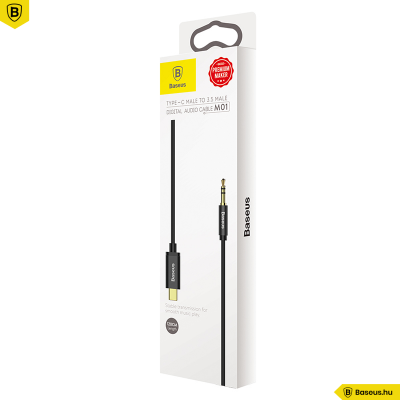 Baseus M01 Yiven USB-C - 3,5 Jack összekötő audio kábel 1,2m - Fekete Baseus M01 Yiven USB-C - 3,5 Jack összekötő audio kábel 1,2m - Fekete