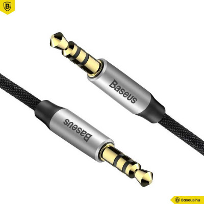 Audio kábel 0,5m Yiven M30 Baseus - Ezüst/Fekete Audio kábel 0,5m Yiven M30 Baseus - Ezüst/Fekete