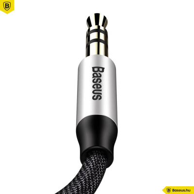 Baseus M30 Yiven Audio kábel 3,5 Jack 1m - Fekete/Ezüst Baseus M30 Yiven Audio kábel 3,5 Jack 1m - Fekete/Ezüst