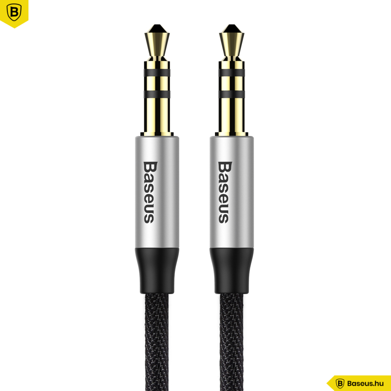 Baseus M30 Yiven Audio kábel 3,5 Jack 1,5m - Fekete/Ezüst Baseus M30 Yiven Audio kábel 3,5 Jack 1,5m - Fekete/Ezüst