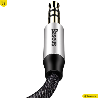 Baseus M30 Yiven Audio kábel 3,5 Jack 1,5m - Fekete/Ezüst Baseus M30 Yiven Audio kábel 3,5 Jack 1,5m - Fekete/Ezüst
