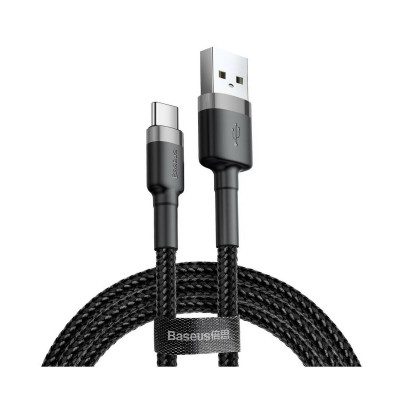 Baseus Cafule 2.4A USB-Micro USB kábel 0.5m, szürke-fekete Baseus Cafule 2.4A USB-Micro USB kábel 0.5m, szürke-fekete