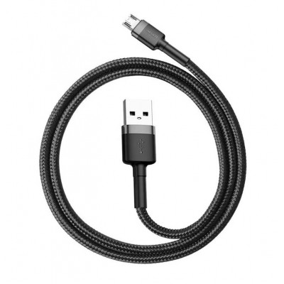 Baseus Cafule 2.4A USB-Micro USB kábel 0.5m, szürke-fekete Baseus Cafule 2.4A USB-Micro USB kábel 0.5m, szürke-fekete