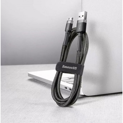Baseus Cafule 2.4A USB-Micro USB kábel 0.5m, szürke-fekete Baseus Cafule 2.4A USB-Micro USB kábel 0.5m, szürke-fekete