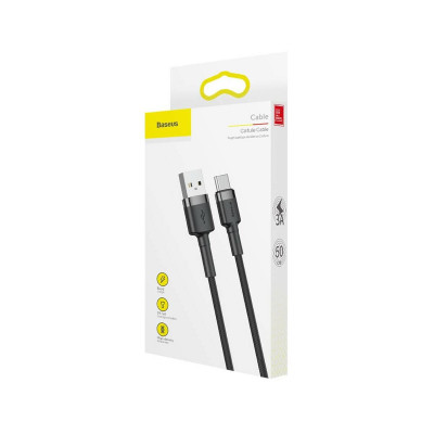 Baseus Cafule 2.4A USB-Micro USB kábel 0.5m, szürke-fekete Baseus Cafule 2.4A USB-Micro USB kábel 0.5m, szürke-fekete