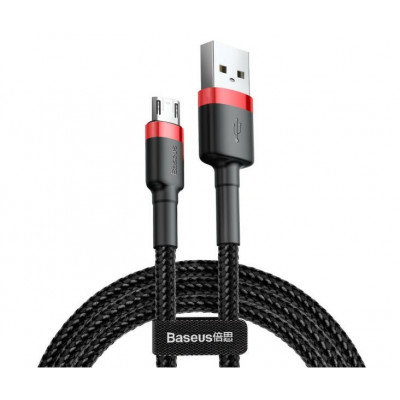 Baseus Cafule 2.4A USB-Micro USB kábel 1 m, piros-fekete Baseus Cafule 2.4A USB-Micro USB kábel 1 m, piros-fekete