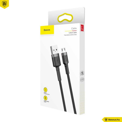 Baseus Cafule MicroUSB kábel 2,4A 1m - Szürke/Fekete Baseus Cafule MicroUSB kábel 2,4A 1m - Szürke/Fekete