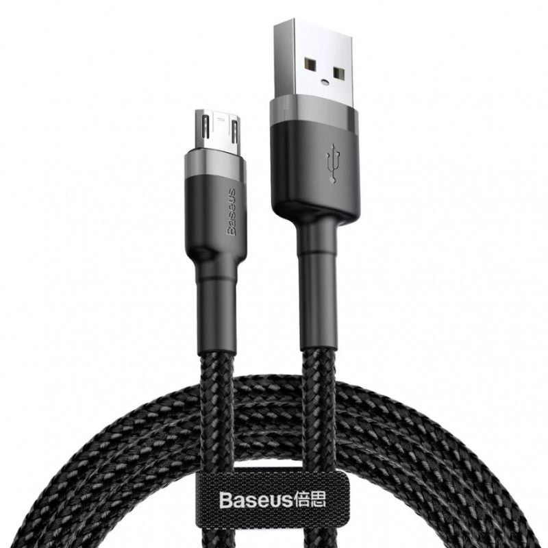 Baseus Cafule 1,5A 2 m-es USB-Micro USB-kábel,szürke-fekete Baseus Cafule 1,5A 2 m-es USB-Micro USB-kábel,szürke-fekete