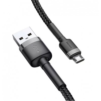 Baseus Cafule 1,5A 2 m-es USB-Micro USB-kábel,szürke-fekete Baseus Cafule 1,5A 2 m-es USB-Micro USB-kábel,szürke-fekete