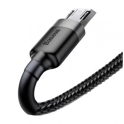 Baseus Cafule 1,5A 2 m-es USB-Micro USB-kábel,szürke-fekete Baseus Cafule 1,5A 2 m-es USB-Micro USB-kábel,szürke-fekete